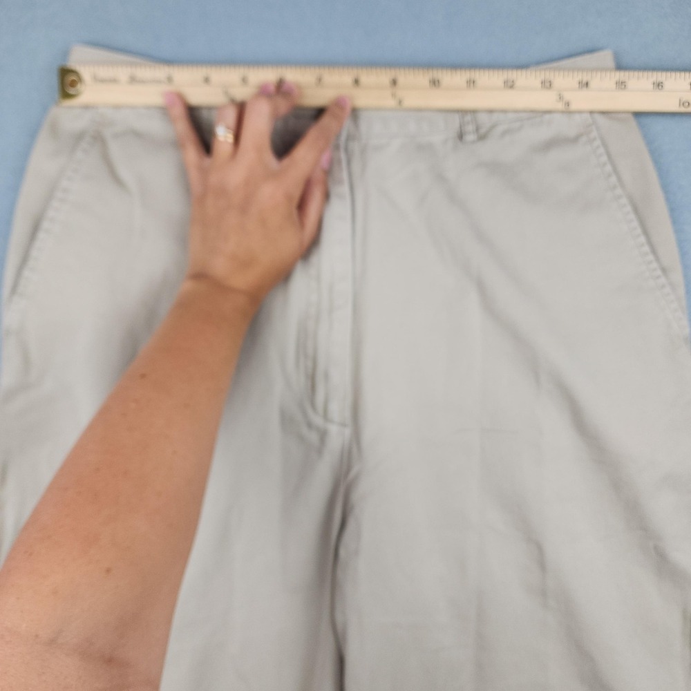 Brooks Brothers Pants Womens 14 Beige Chino 100% Cotton Relaxed Twill High Waist - Picture 3 of 9